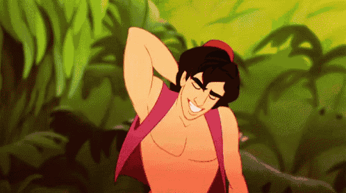 aladdin from disney 's aladdin is dancing in the jungle