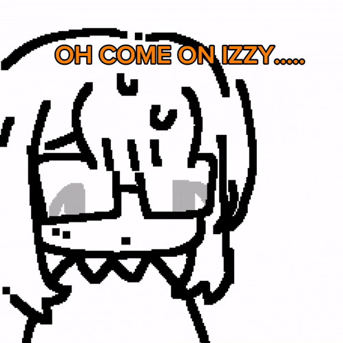 a drawing of a person with the words oh izzy i 'm drippin on the bottom