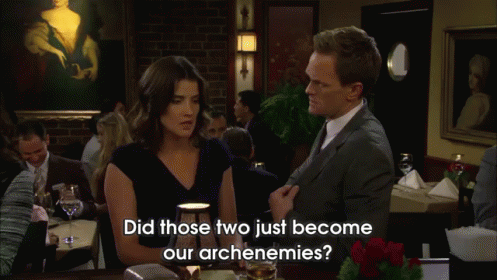 Archenemies GIF - Archenemies How I Met Your Mother Himym GIFs