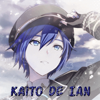 a picture of kaito de ian with blue hair