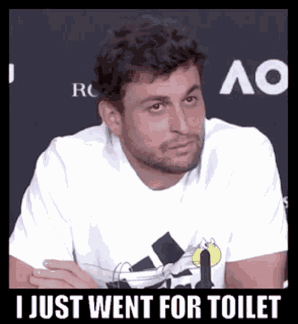 Aslan Karatsev I Just Went For Toilet GIF