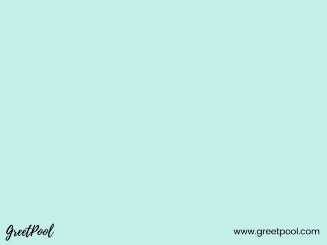 a thank you card from greetpool with flowers in a bottle