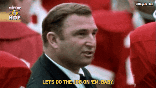 a man says " let 's do the job on em baby "