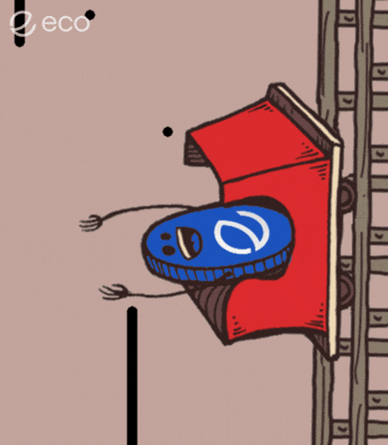 a drawing of a roller coaster with the word eco on the bottom right