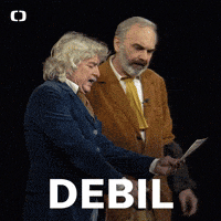 two men are standing next to each other with blbecek written on the bottom