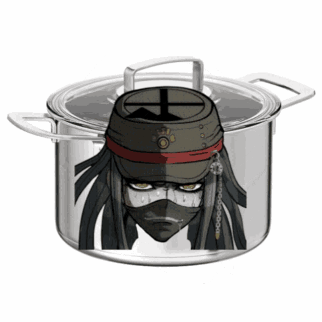 a clear container with a drawing of a robot on the side