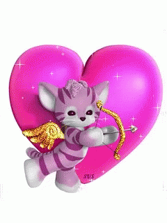 Heart Cupid GIF - Heart Cupid Cat GIFs
