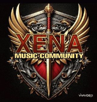 a shield with a sword and the word xena on it