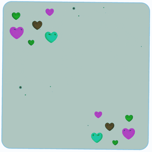 a drawing with arabic writing and hearts on it