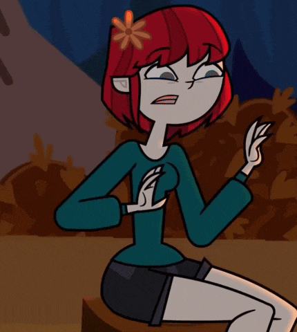 a girl with red hair and a flower in her hair
