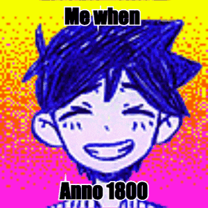 a cartoon of a boy with blue hair is smiling .