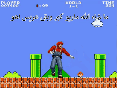 a video game screen shows a mario character and says player 007400 on it