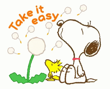 Snoopy Take It Easy GIF
