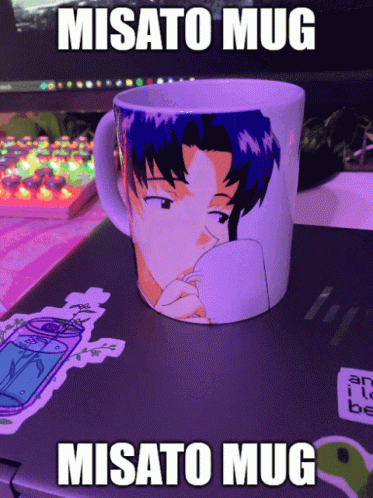 Misato Misato Mug GIF - Misato Misato Mug Misato Cup GIFs