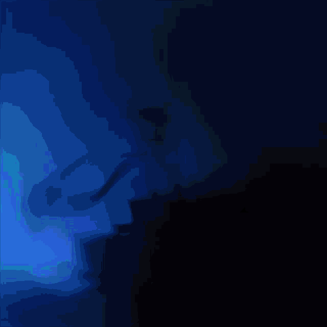 a pixelated image of a cloudy sky