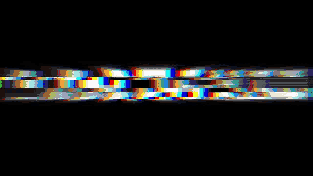 a black background with a rainbow of colors and lines