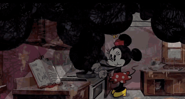 Minnie Mouse In Kitchen GIF - Minnie Mouse In Kitchen Cooking GIFs