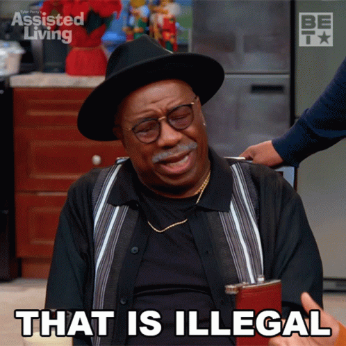 That Is Illegal Vinny GIF - That Is Illegal Vinny Assisted Living GIFs
