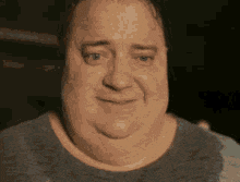 a close up of a man 's face and neck