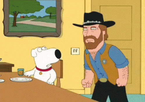 Family Guy Brian Griffin GIF - Family Guy Brian Griffin Chuck Norris GIFs