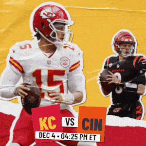 a football game between kc and cincinnati is scheduled for dec 4