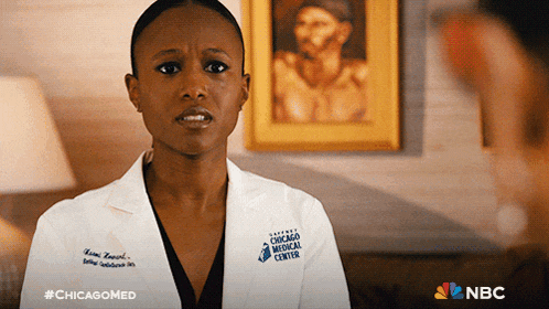 a woman in a chicago medical center coat