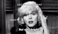 Marilyn Monroe Not Very Bright GIF - Marilyn Monroe Not Very Bright Marilyn GIFs