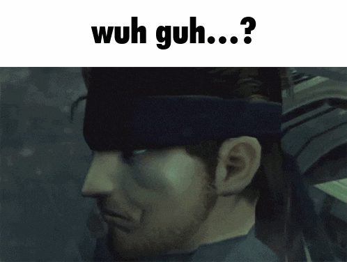 a close up of a man 's face with the words " wuh guh " written above him