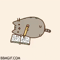 Cute Cat Bbm Dp GIF - Puseen Writing Happy GIFs