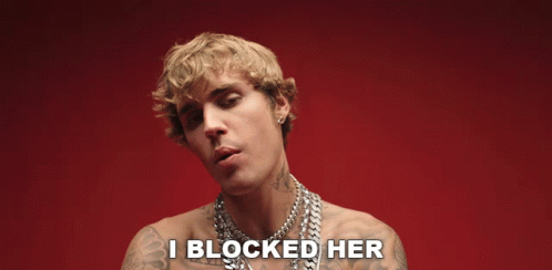 I Blocked Her Justin Bieber GIF - I Blocked Her Justin Bieber Popstar GIFs