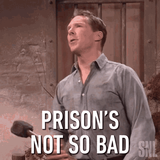 Prisons Not So Bad Benedict Cumberbatch GIF - Prisons Not So Bad Benedict Cumberbatch Saturday Night Live GIFs