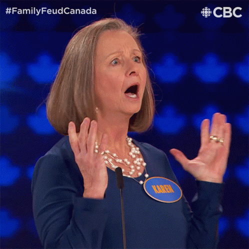 Shocked Karen GIF - Shocked Karen Family Feud Canada GIFs