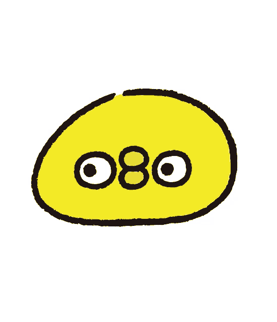 a drawing of a yellow circle with the numbers 080 on it