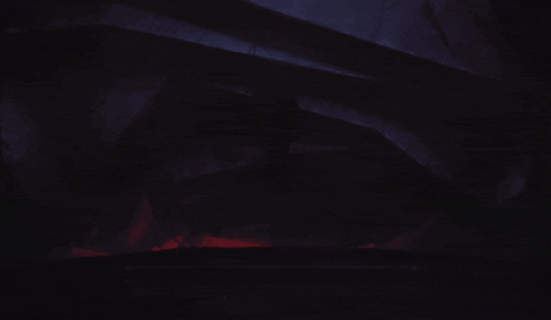 a person in a dark room holding a red light