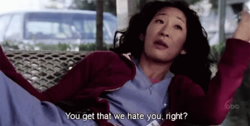 Cristina Yang Greys Anatomy GIF - Cristina Yang Greys Anatomy We Hate You GIFs
