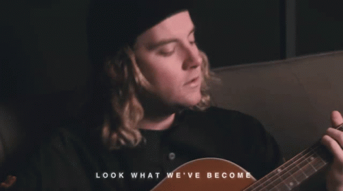 Look What Weve Become Playing Guitar GIF - Look What Weve Become Playing Guitar Jamming GIFs