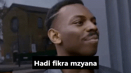 a man with the words hadi fikra mzyana on the bottom