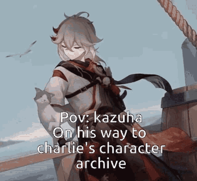 a screenshot of a video game character called kazuha