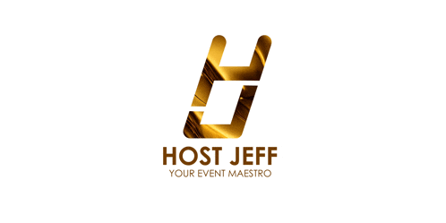 a logo for a company called host jeff your event maestro