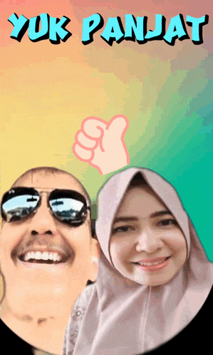 a picture of a man and a woman with the words yuk panjat written above them