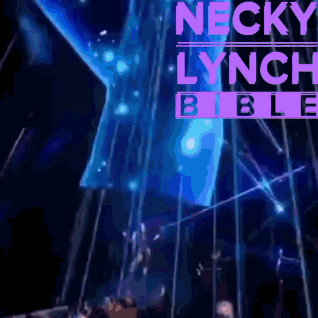 a poster for necky lynch bible shows a crowd watching a concert