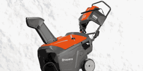 a husqvarna snow blower is sitting on a white background