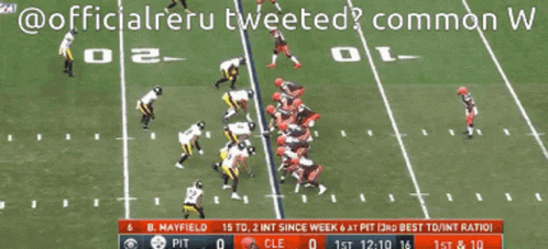 Cleveland Browns Pittsburgh Steelers GIF - Cleveland Browns Pittsburgh Steelers Baker Mayfield GIFs