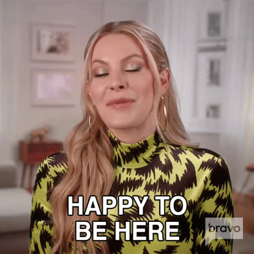 Happy To Be Here Leah Mcsweeney GIF - Happy To Be Here Leah Mcsweeney Real Housewives Of New York GIFs