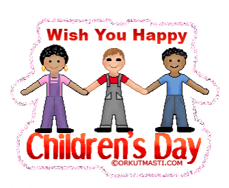 a greeting card for children 's day wishing them happy