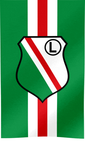 a green white and red flag with a shield with the letter l in the center