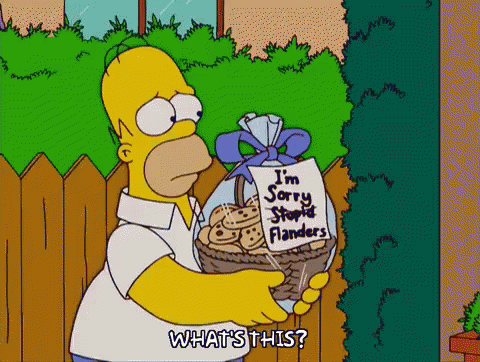 Homer Visiting Flanders GIF - Homer Simpsons Visiting Visit GIFs