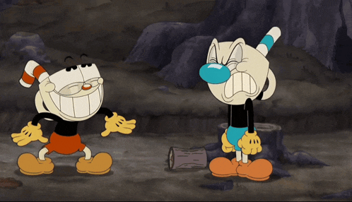 two cartoon characters are standing next to each other and the words unbelievable are on the bottom right