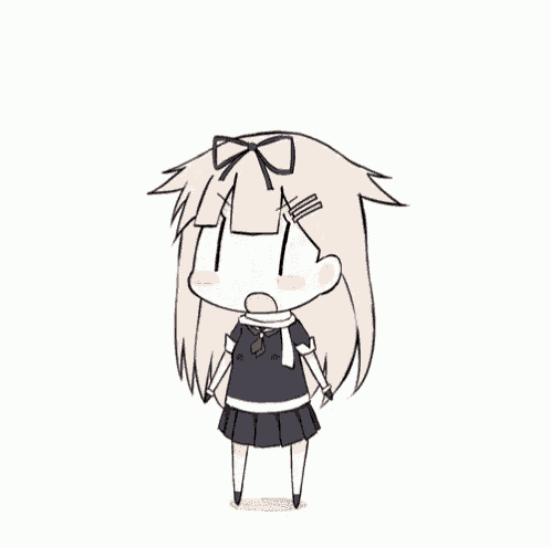 a drawing of a girl with a bow on her head and ears