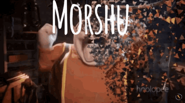 the word morshu that is on a graphic